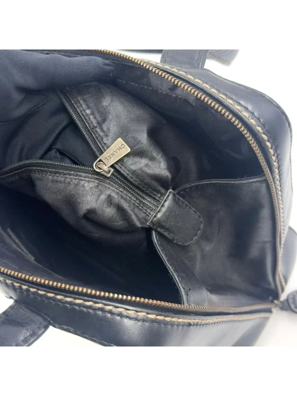 Chanel Wild Stitch Calfskin Black Handbag Gold